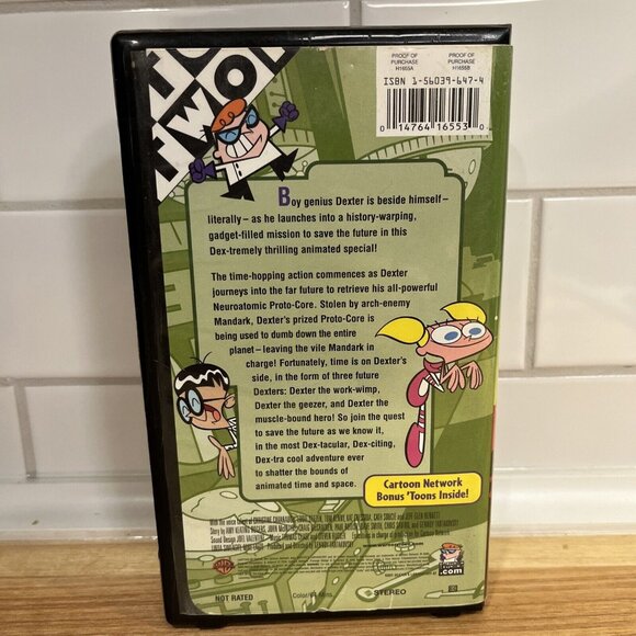 Dexters Laboratory Ego Trip VHS Tape 2000 Black Clamshell Case Cartoon Network - Picture 2 of 6